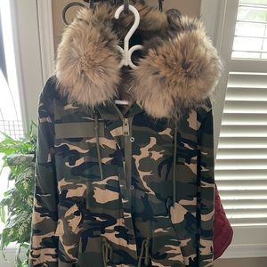 100% Raccoon Fur Coat